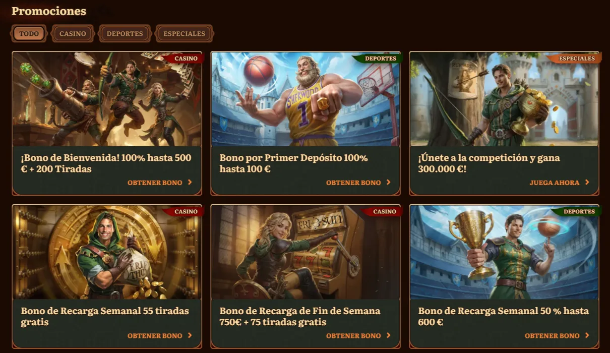 Promociones y Bonos Deportivos de Wild Robin