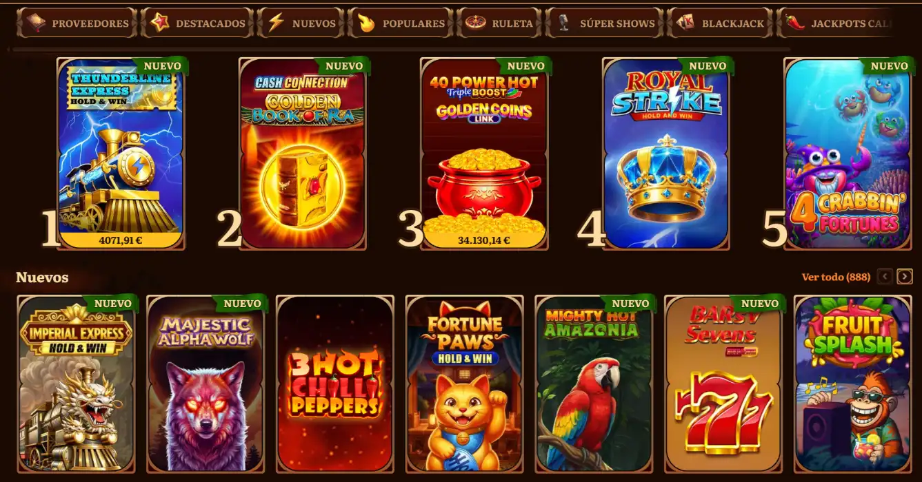 Wild Robin Casino Página principal